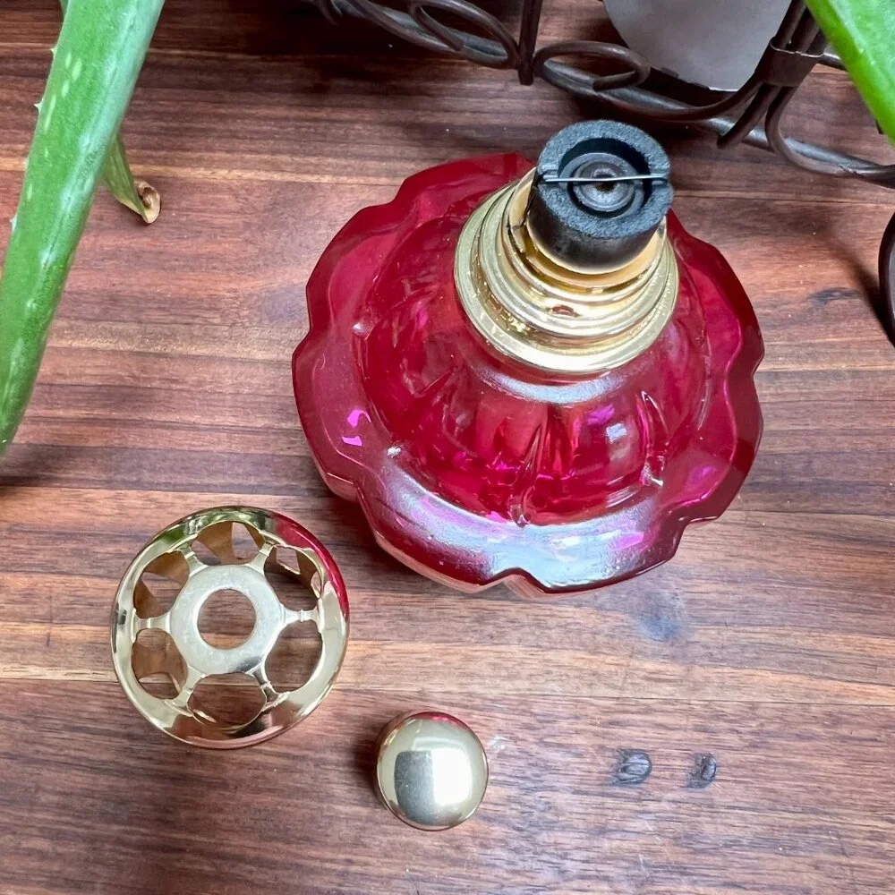 Vintage Lampe Berger Paris Pink Fragrance Diffuser & Bag